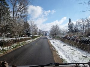 Schnee in Frankreich